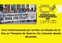 Fòrum Internacional per la Pau: La Utopia de la Pau en Temps de Guerra. Una Crida des de Brussel·les